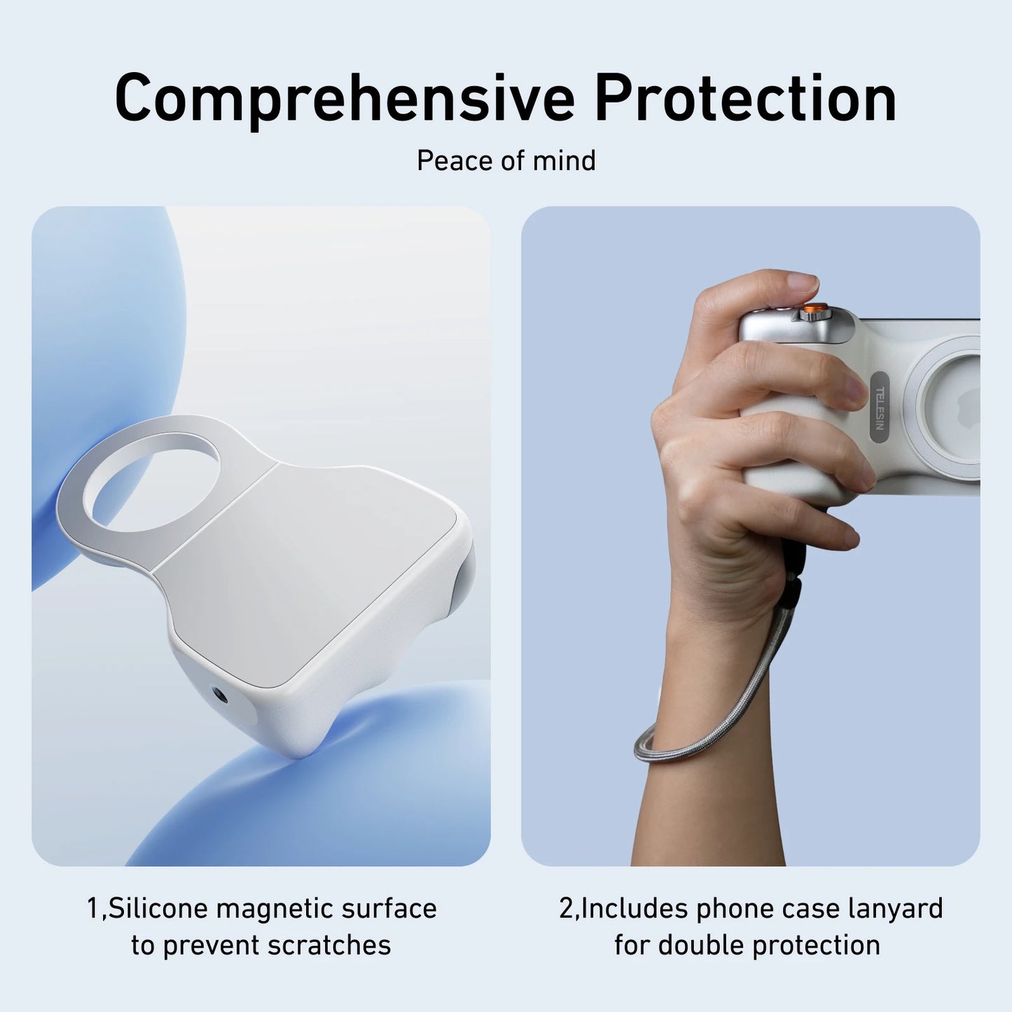 Fun Shot Magnetic camera Grip – Ergonomic Bluetooth Camera Grip with Wireless Shutter, Ideal for Vlogging