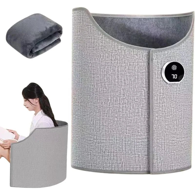 Foldable Leg Warmer Pro - Under Desk Electric Foot Heater with Thermostat & Auto Shut Off for Office Home Timer