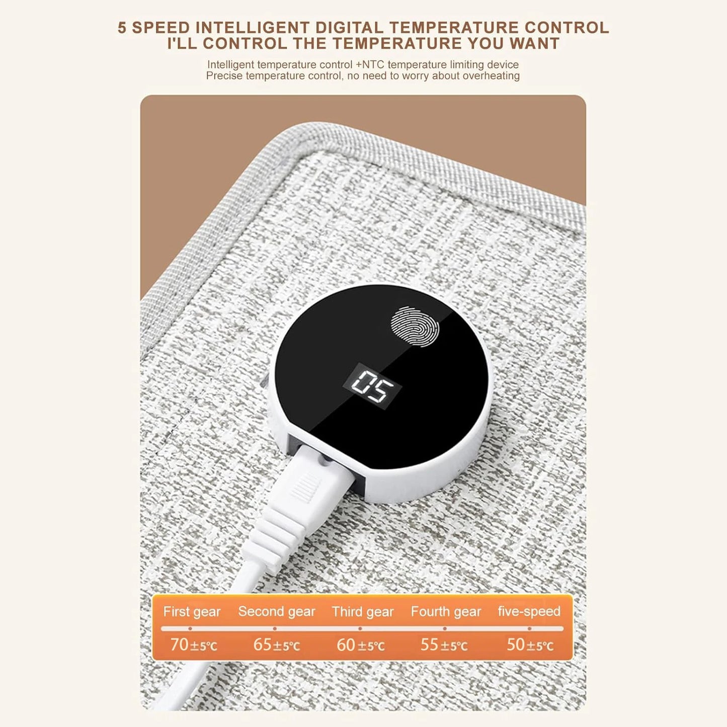 Foldable Leg Warmer Pro - Under Desk Electric Foot Heater with Thermostat & Auto Shut Off for Office Home Timer