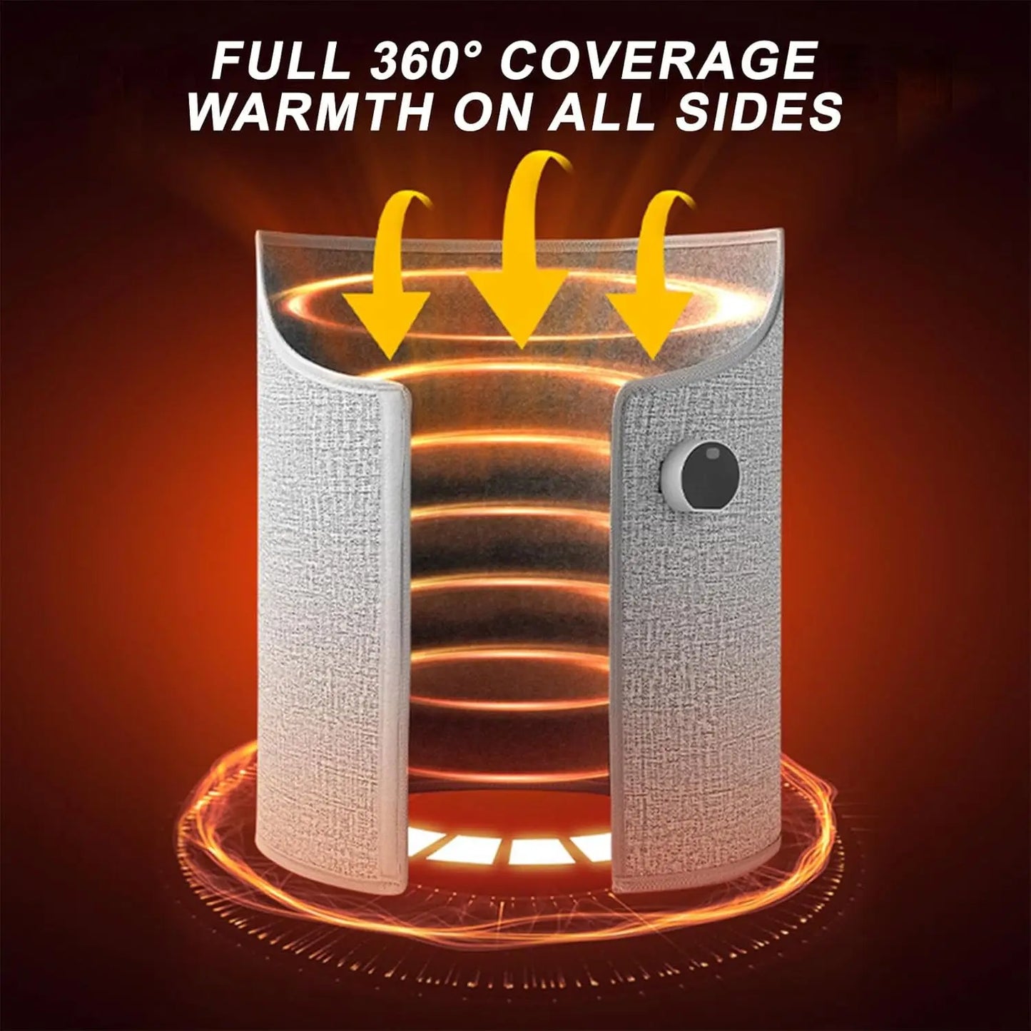 Foldable Leg Warmer Pro - Under Desk Electric Foot Heater with Thermostat & Auto Shut Off for Office Home Timer