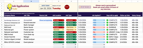 Ultimate Job Application Tracker