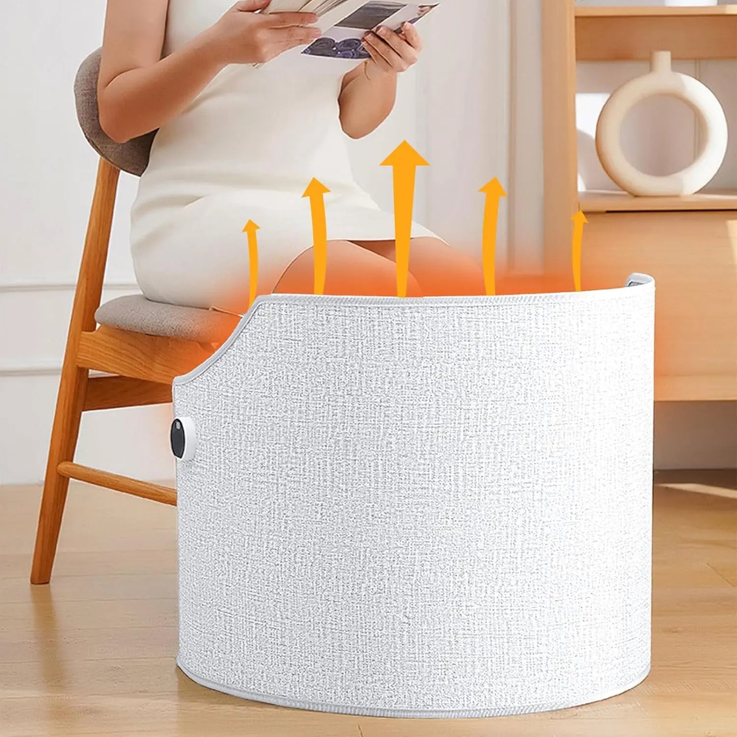 Foldable Leg Warmer Pro - Under Desk Electric Foot Heater with Thermostat & Auto Shut Off for Office Home Timer