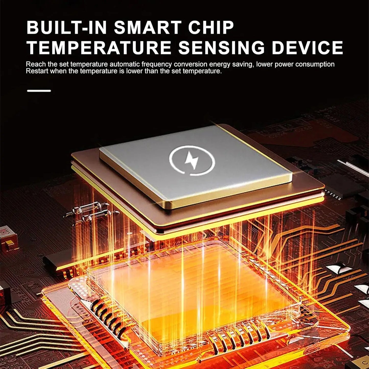 Foldable Leg Warmer Pro - Under Desk Electric Foot Heater with Thermostat & Auto Shut Off for Office Home Timer